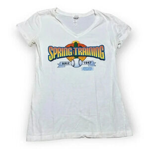 Next Level Apparel Womens White Spring Training Arizona Baseball‎ Tshirt Sz M